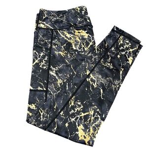 CVG Constantly Varied Gear Gold Marble Full Length Leggings